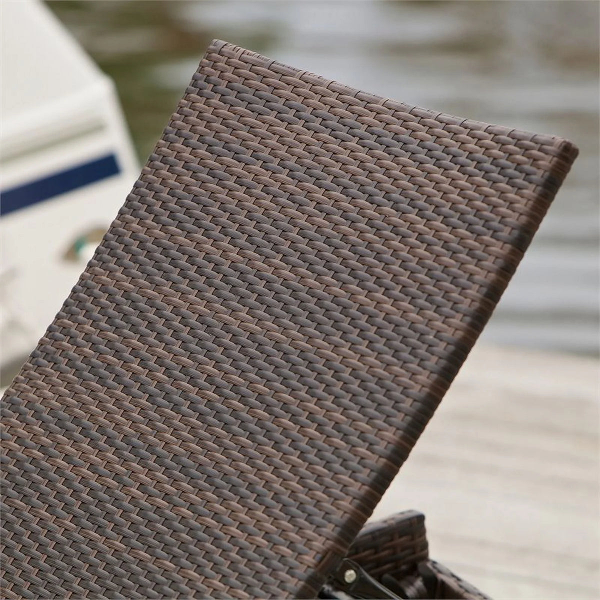 Brown Wicker Adjustable Chaise Lounge G959