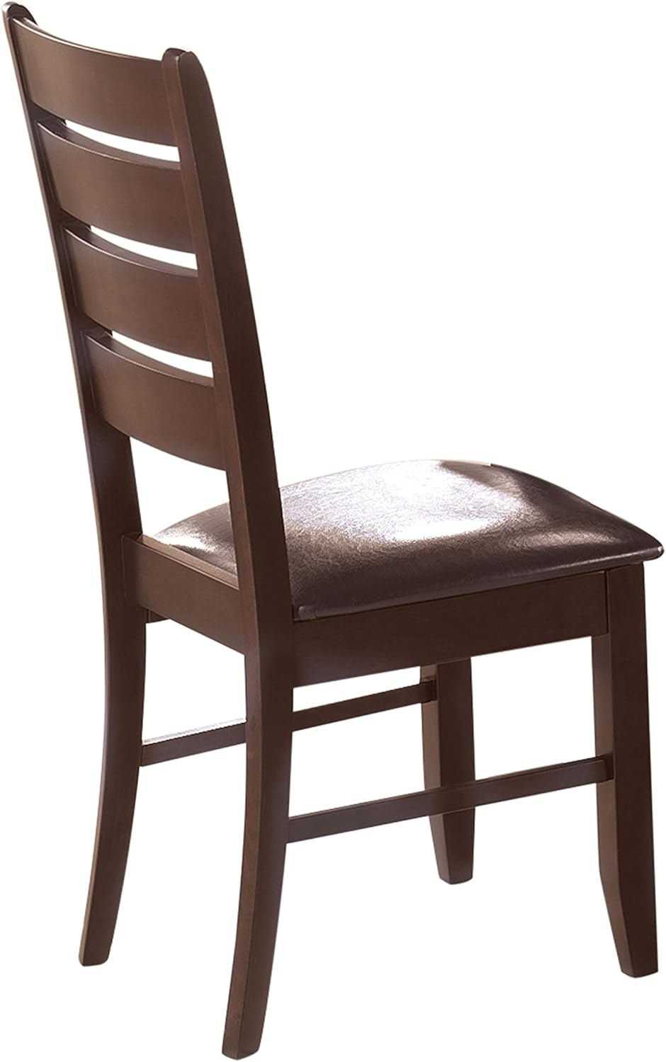 Slat Back Side Chairs Cappuccino and Black Set of 2 Z58394