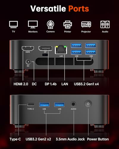 Mini PC Ryzen 7 5700U 32GB DDR4 1TB NVMe SSD S1071