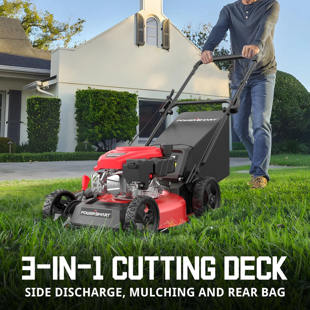 Push Gas Lawn Mower 17-Inch 127cc 3-in-1 with Bagger W56691