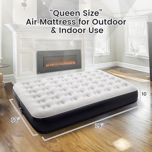 Queen Air Mattress with Built-in Battery Pump S574
