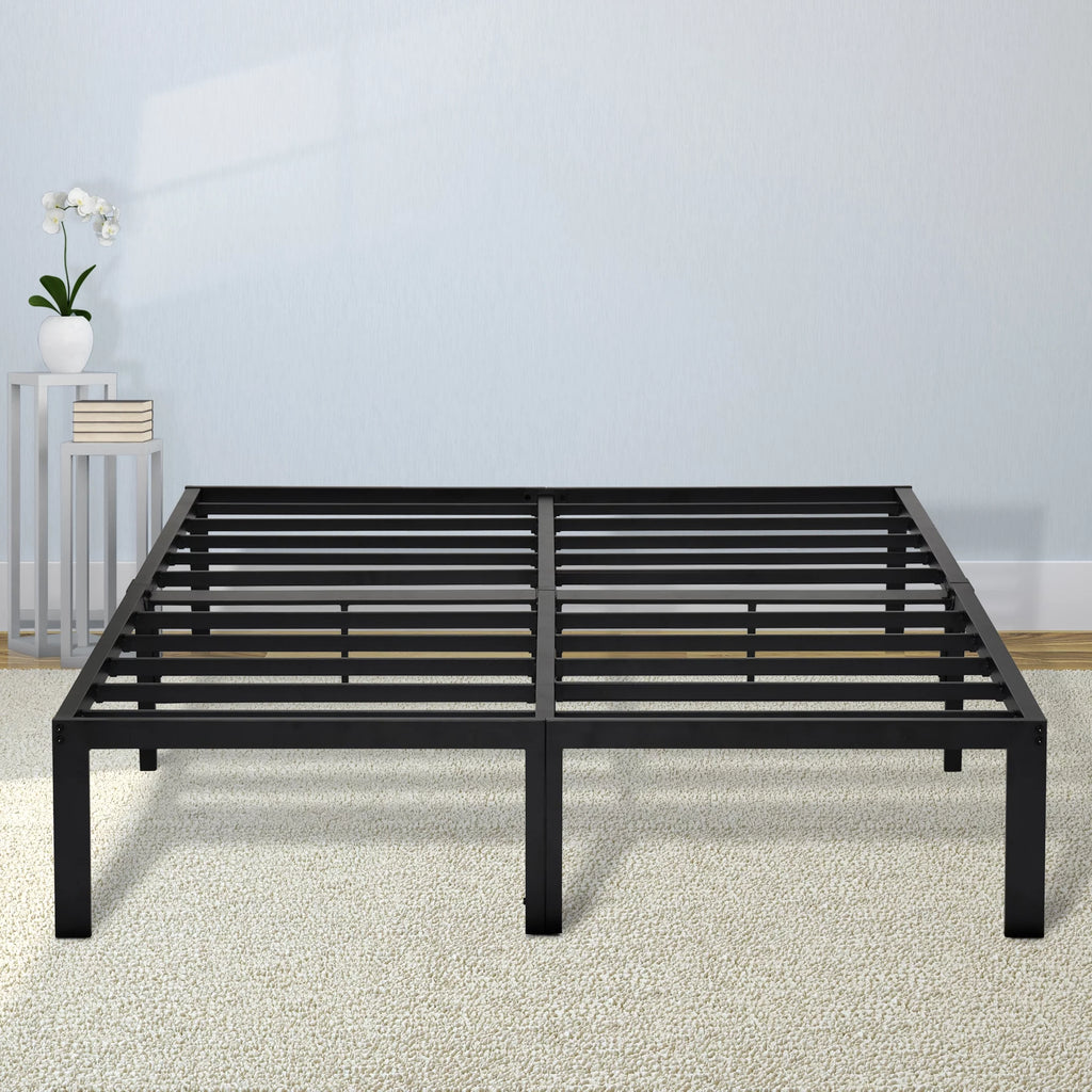 14" Steel Slat Metal Platform Bed Frame, Twin XL Size Z9454