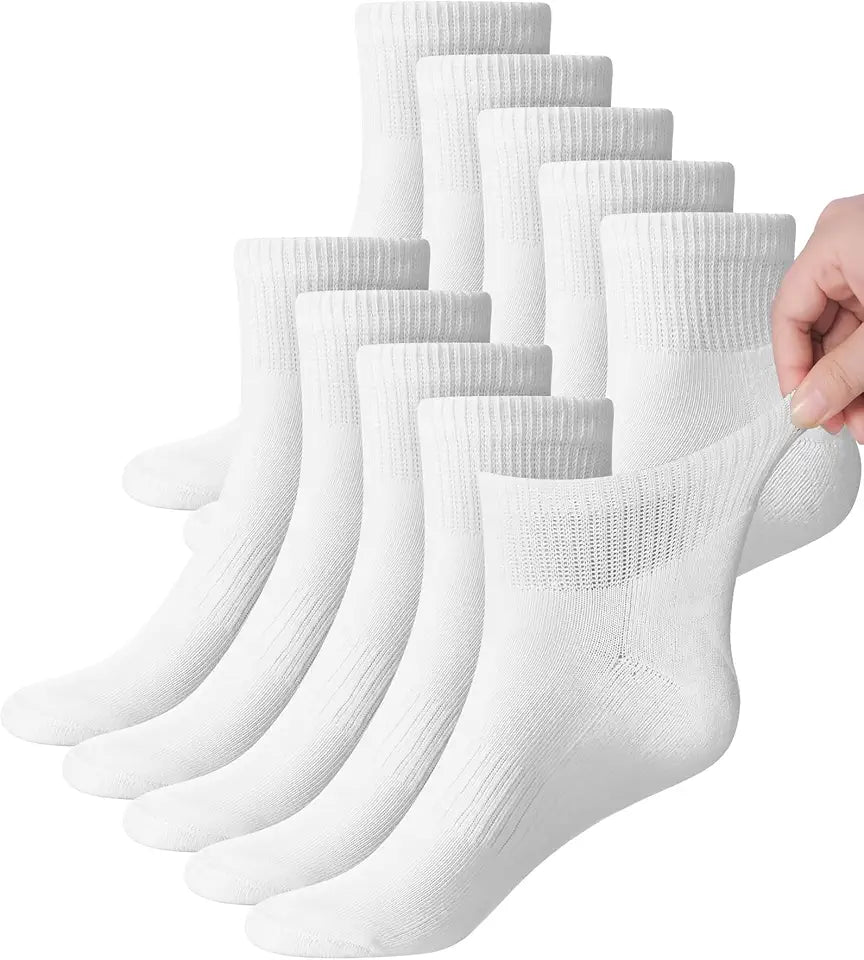 10 Pairs Diabetic Loose Ankle Cotton Socks C599368