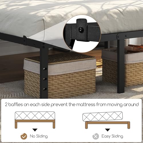14 Inch Full Metal Platform Bed Frame with Under Bed Storage X92020