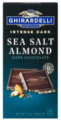 Intense Dark Chocolate Bar, Sea Salt Almond (Pack of 3) E9276