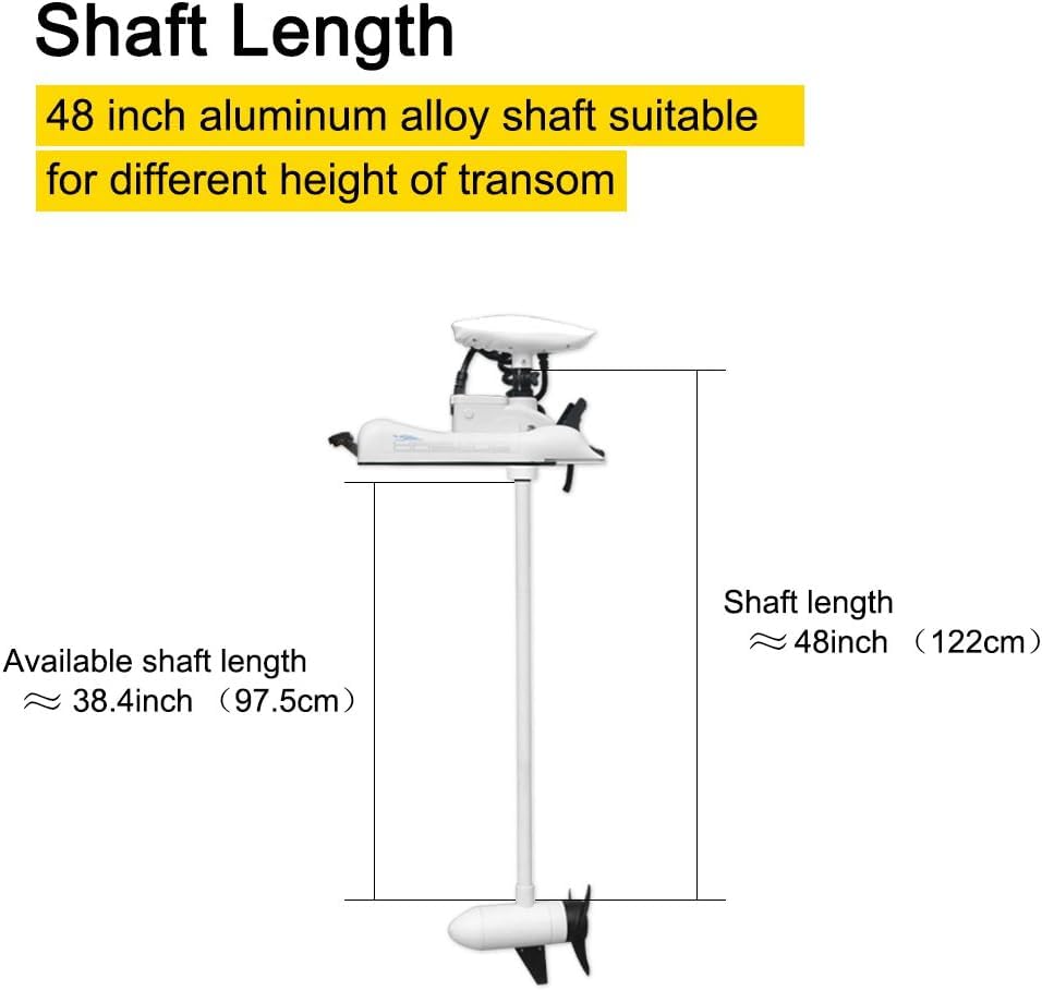 Black 24V 80lbs 54inch Bow Mount Electric Trolling Motor H998
