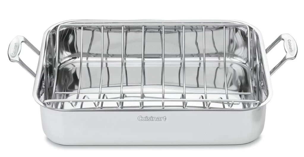 Stainless Steel 16" Roasting Pan with Rack D580