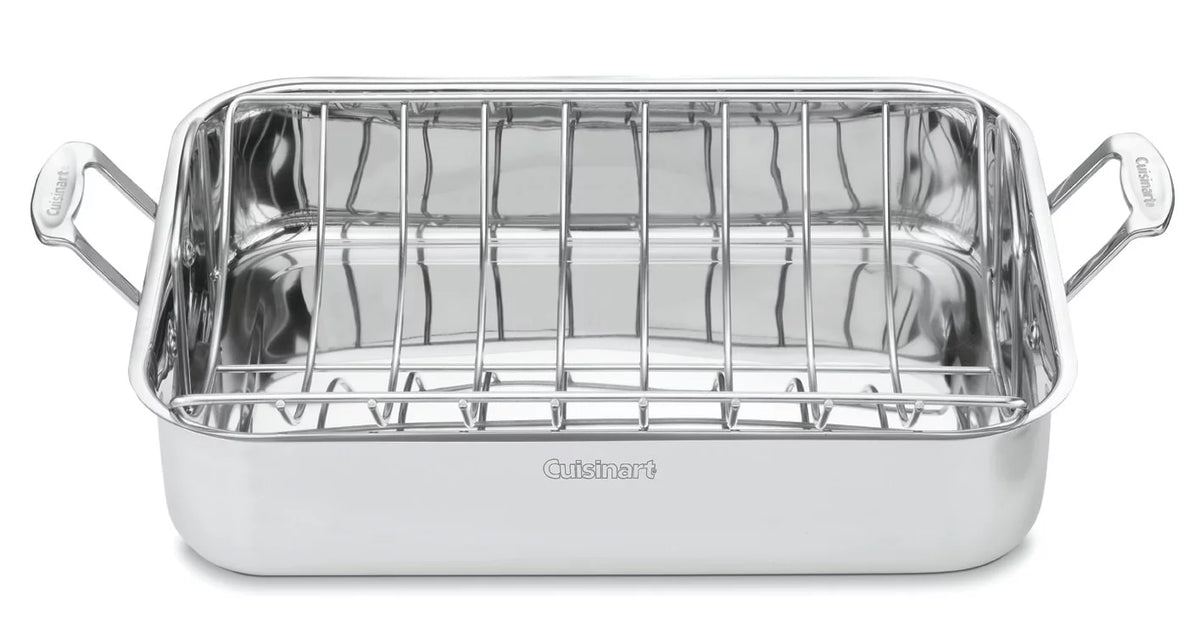 Stainless Steel 16" Roasting Pan with Rack D580