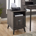 Tall Wooden File Cabinet with Fully Extended Drawer X7512