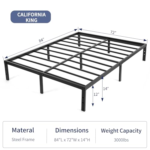 14 Inch Twin Black Metal Bed Frame M4078