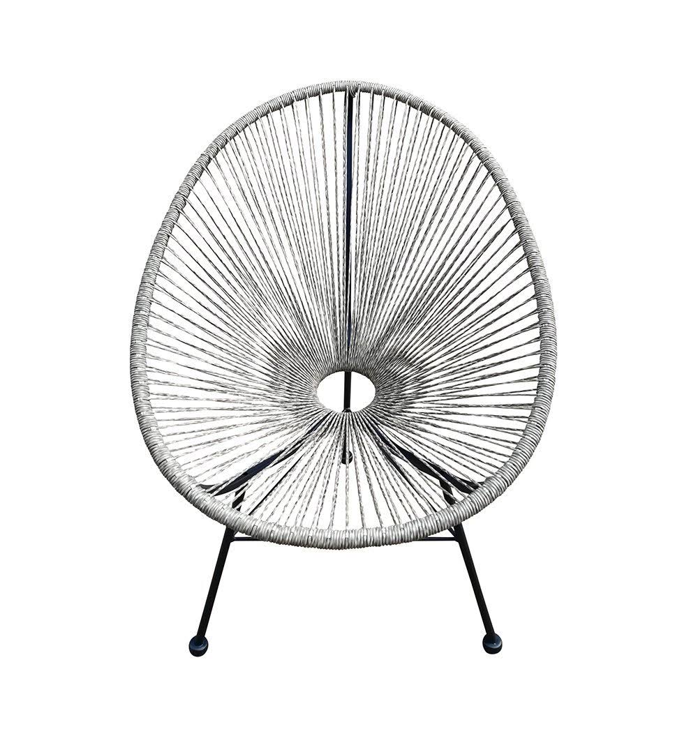 Indoor/Outdoor Chair plasticrattan-black P990