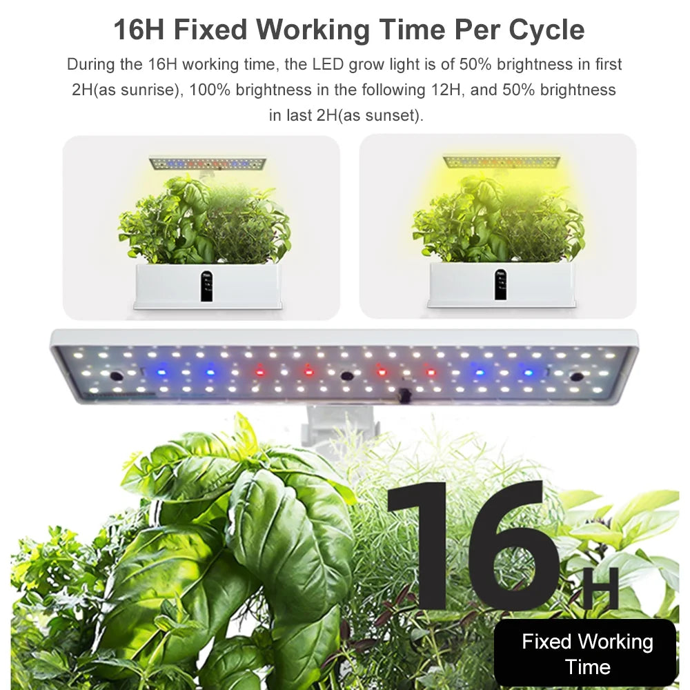 9 Pods Hydroponic Growing System with Grow Lights V4527