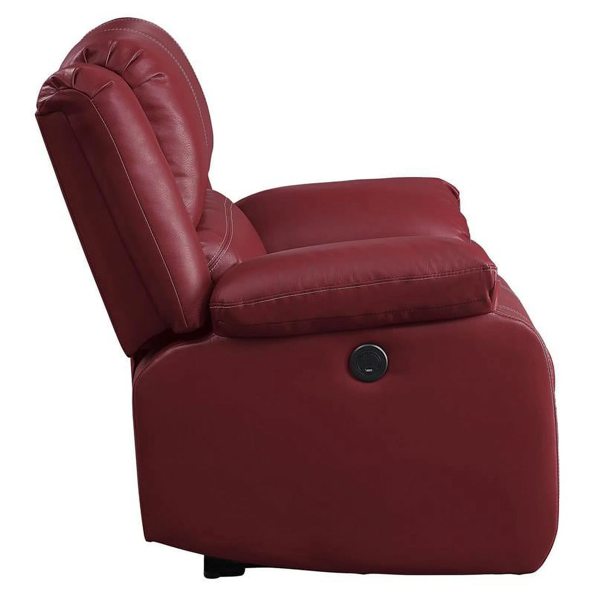 Red Faux Leather Power Recliner Z4957