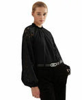 Black Paisley Lace Blouse P751180