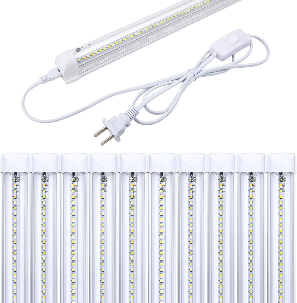 LED T5 Integrated Single Fixture, 4FT, 20W, 2200lm, 3CCT, 10 Pack U9618