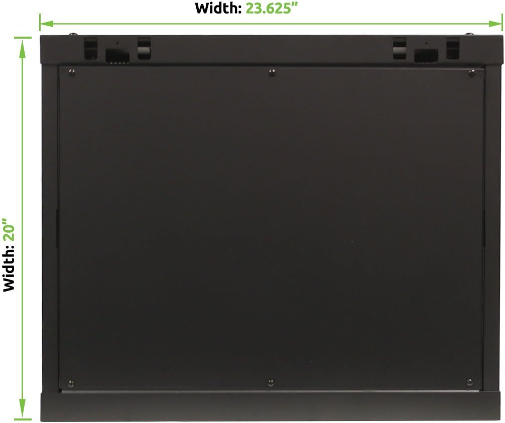 9U Wall Mount Network Server Cabinet Rack Enclosure Glass Door Lock F453
