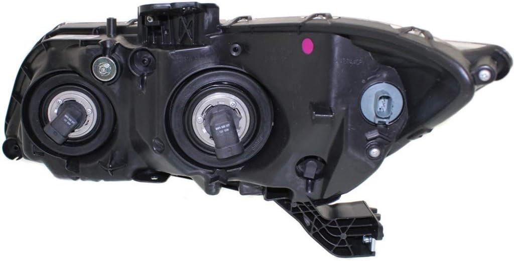 Black Housing Headlight Pair with Bulbs Z7485
