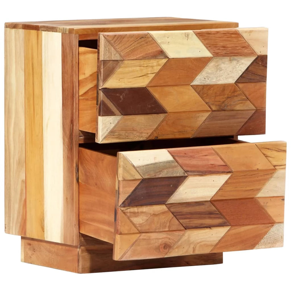 Bedside Cabinet Solid Reclaimed Wood R983