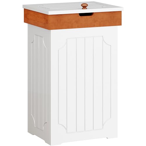 Black 13 Gallon Wooden Trash Can Cabinet M6509
