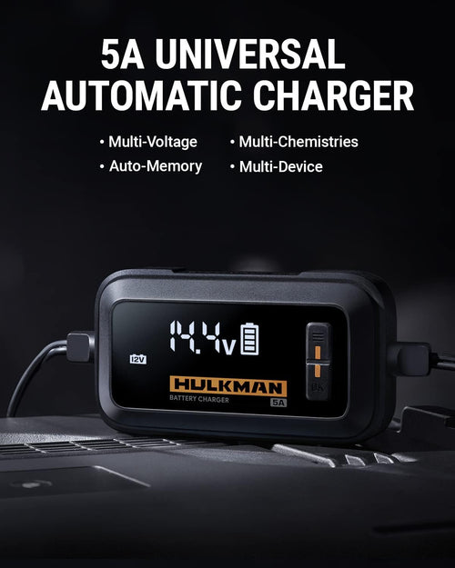 2 Pack 6V/12V Car Battery Charger and Maintainer with LED Screen Desulfator B696