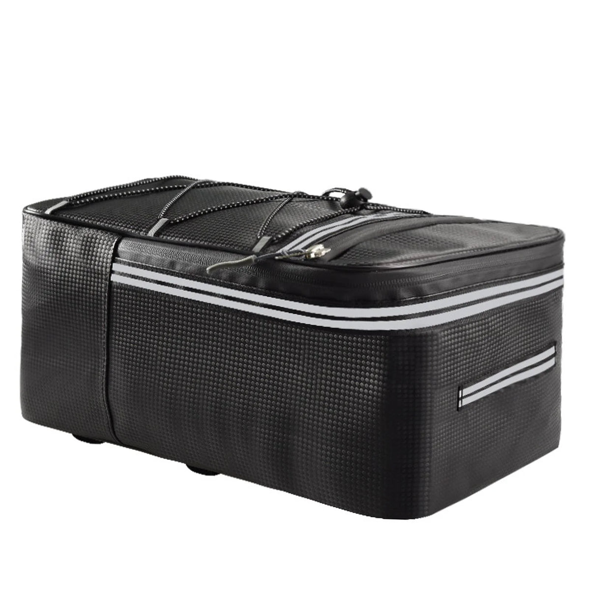 Rear Carrier Bag Trunk PU Leather Waterproof 15L Bike Pannier O42257