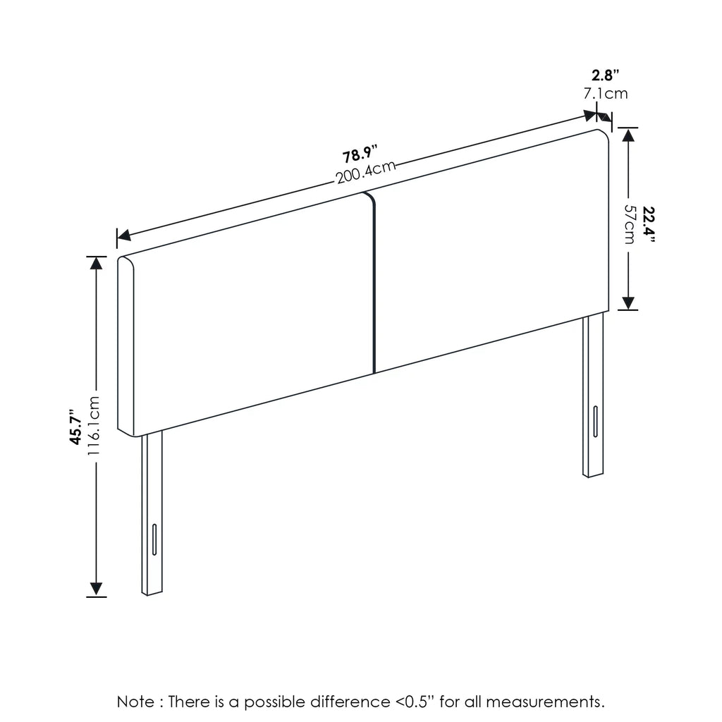 Upholstered Headboard King T6974