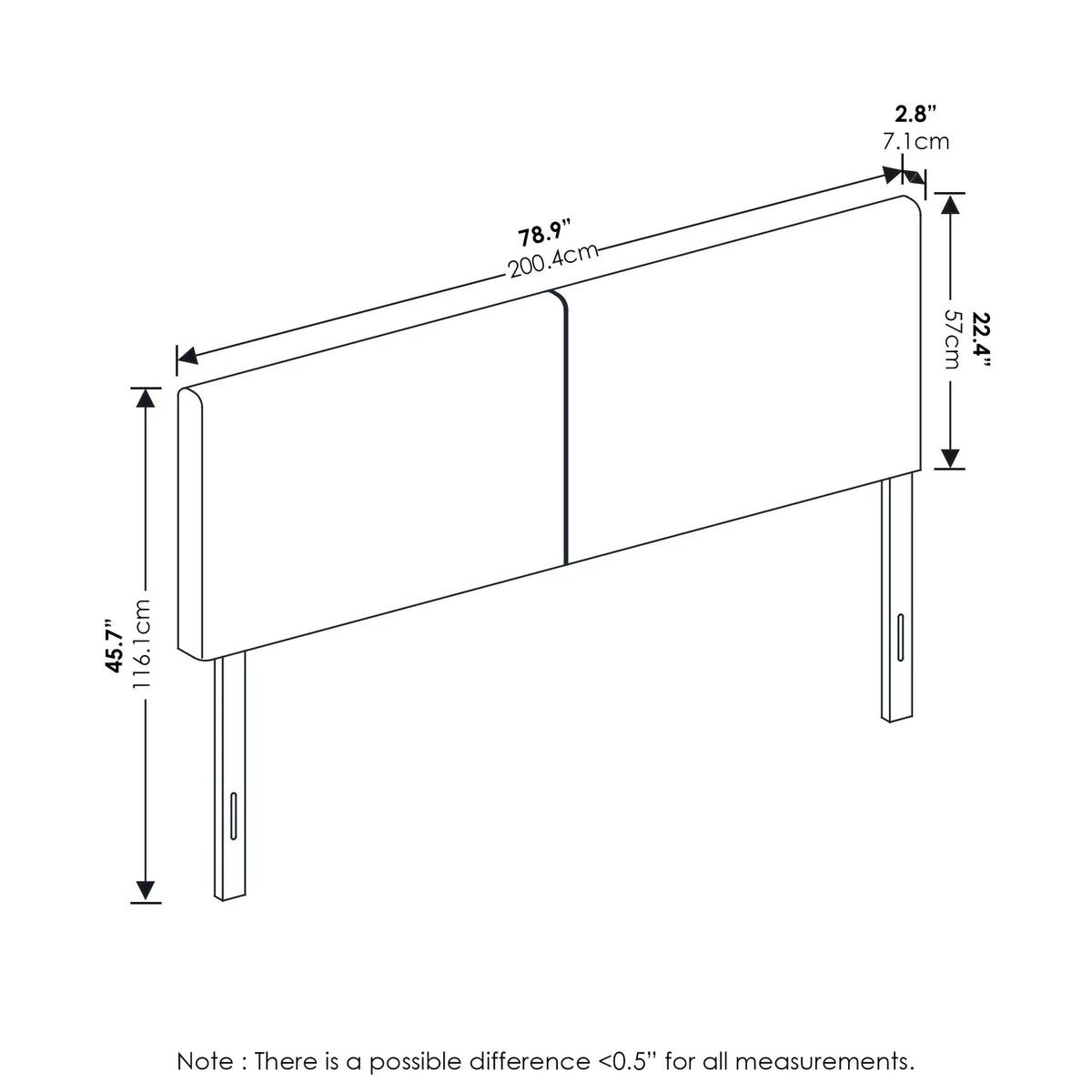 Upholstered Headboard King T6974