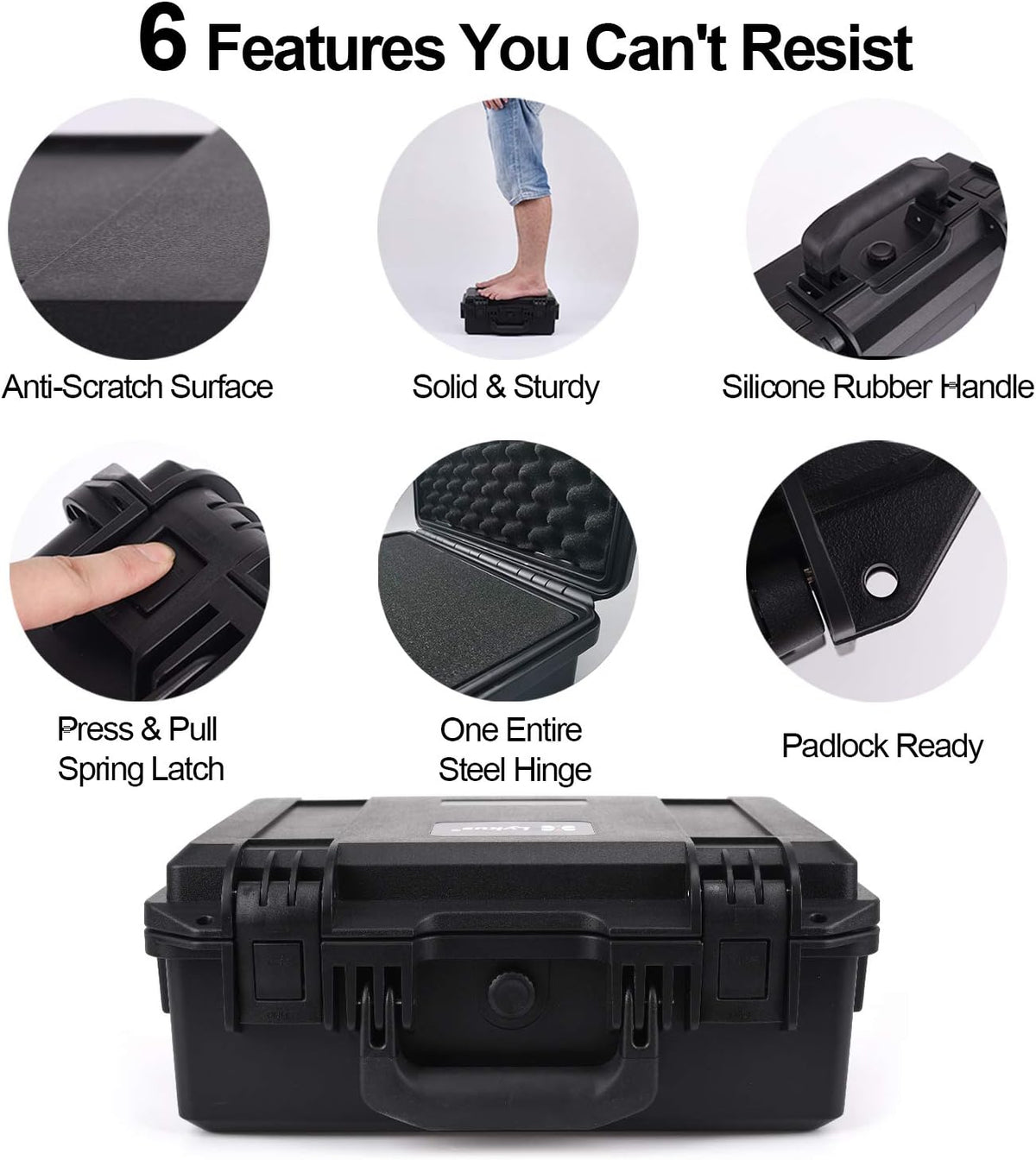 Waterproof Hard Case with Customizable Foam Insert V70277