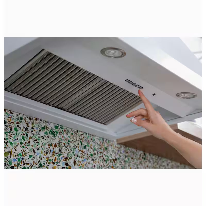 30 in. Wall Mount Range Hood with Light in Matte White J6240
