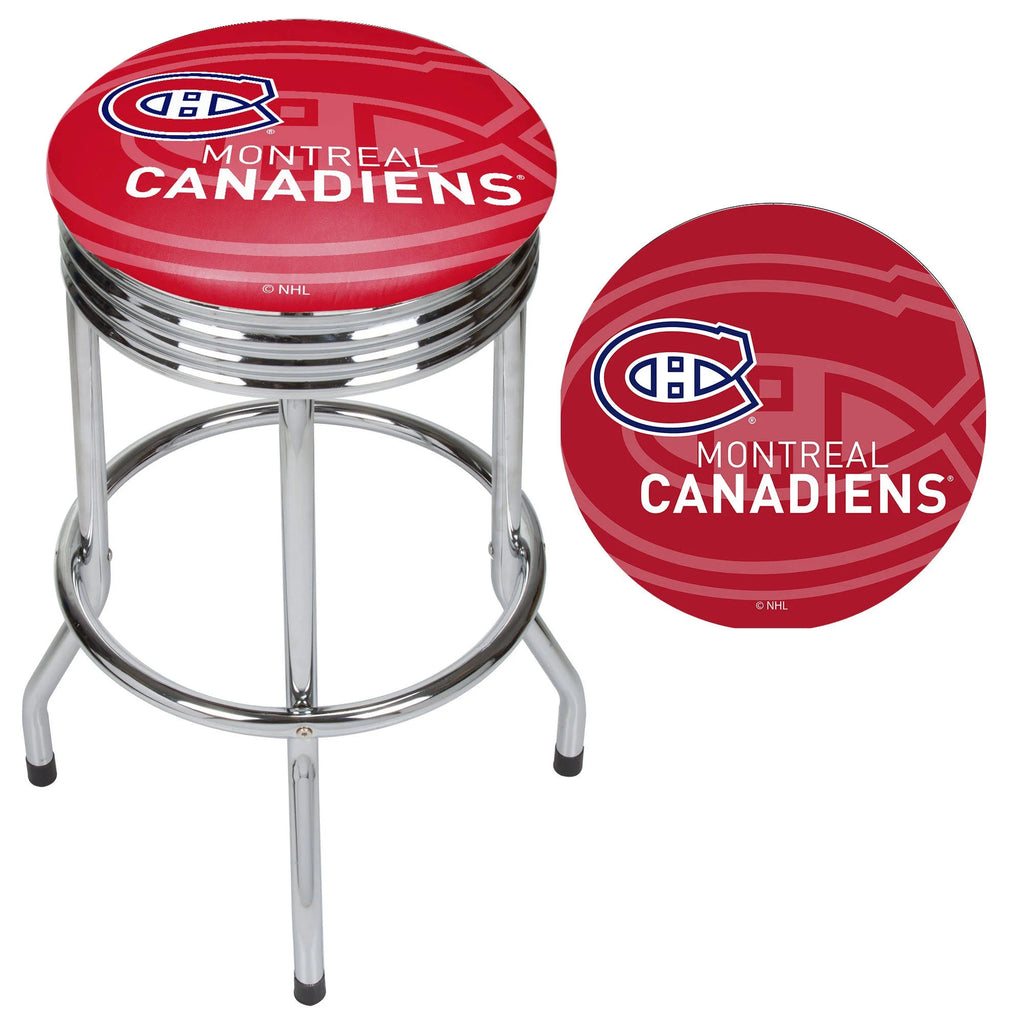 Chrome Ribbed Bar Stool O30728