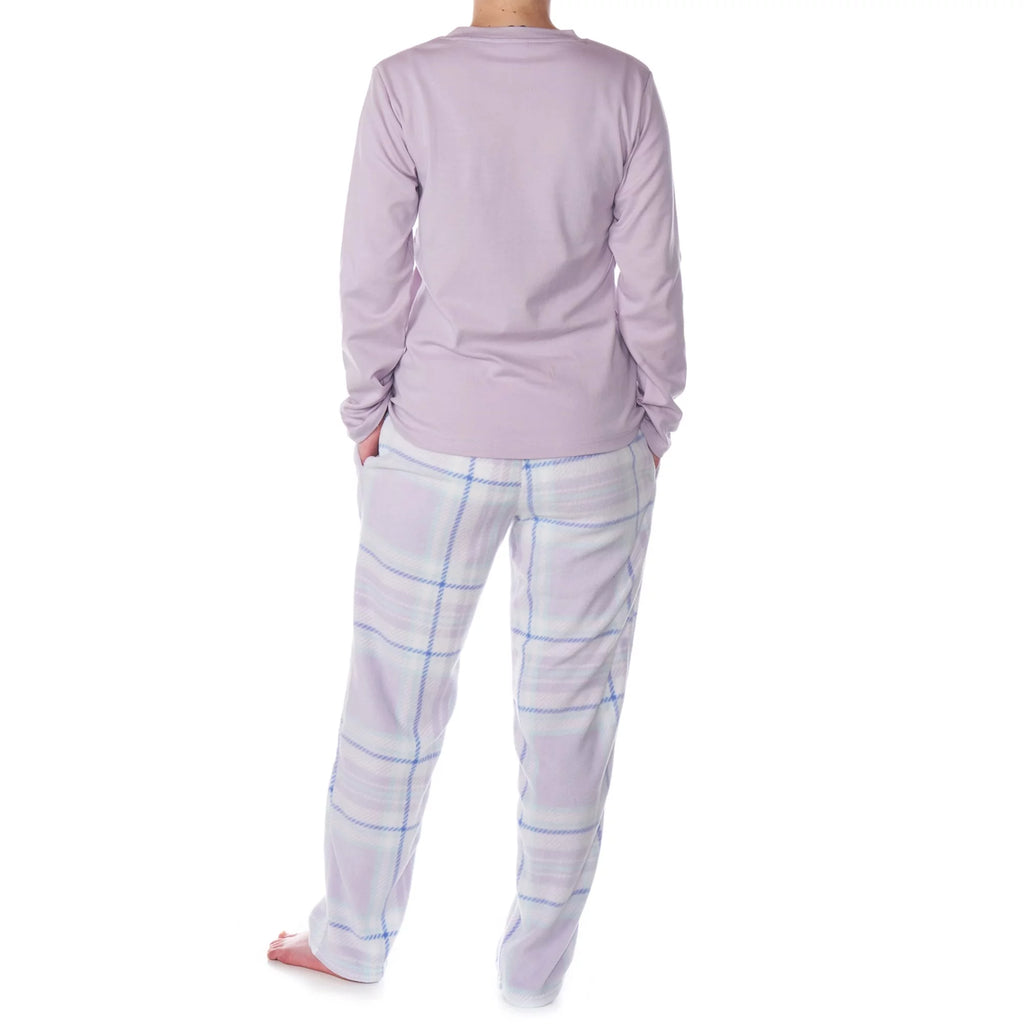 Womens Long Sleeve Fleece Pajama Set K61882