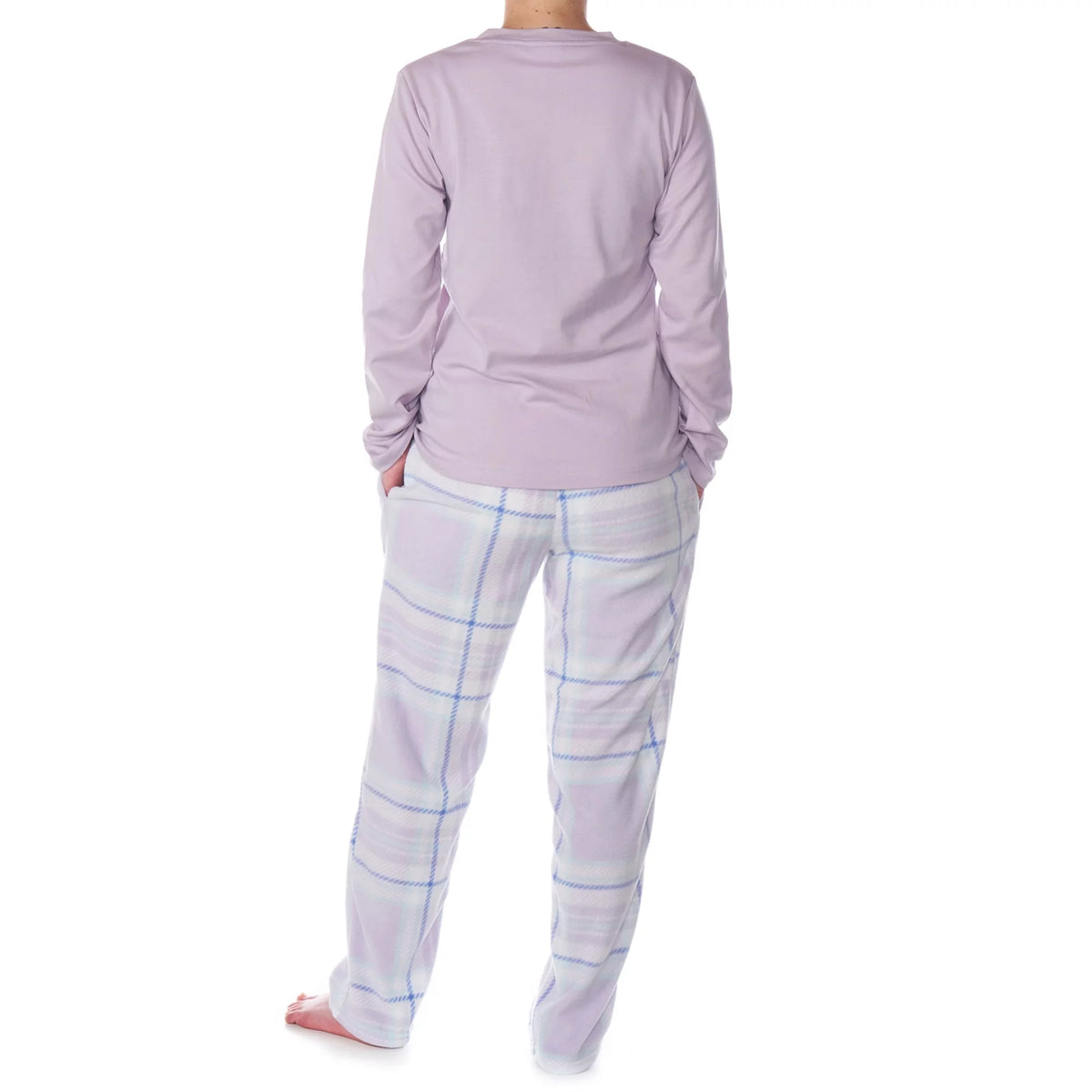 Womens Long Sleeve Fleece Pajama Set K61882