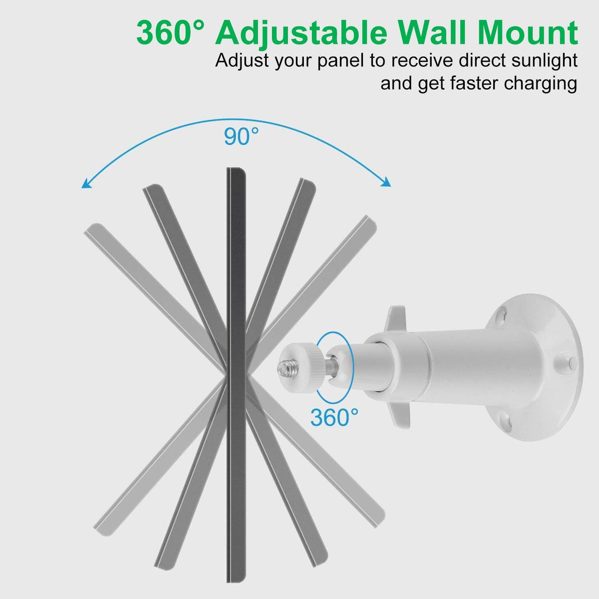 Silver Solar Panel for Outdoor Security Camera D2666