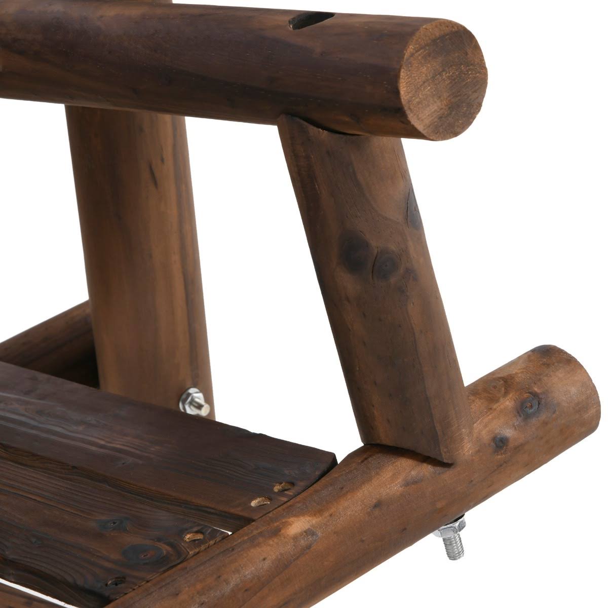 6.5 ft Outdoor Solid Wood Garden Swing X7387