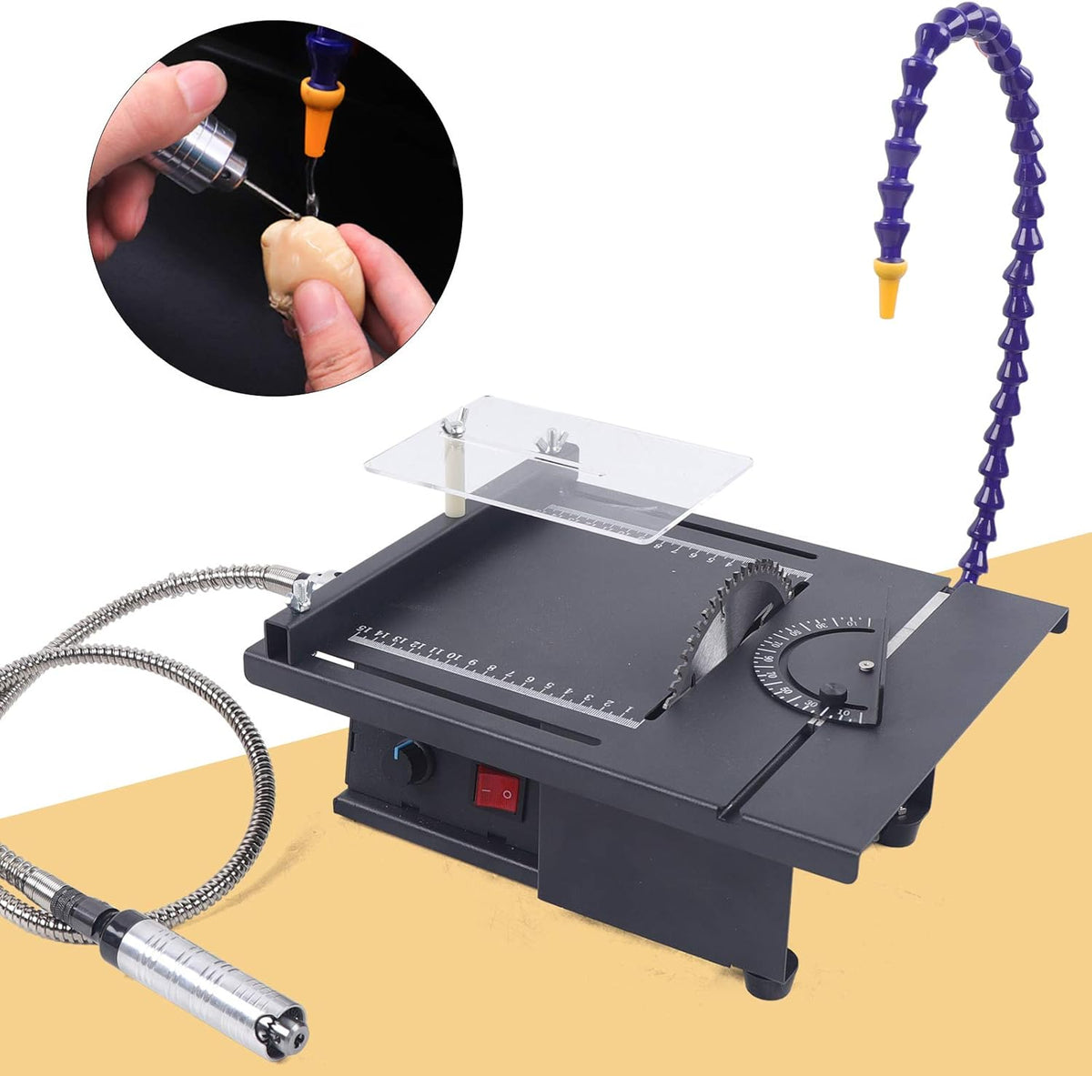 7-Speed Adjustable Gem Cutting Polishing Bench Grinder AC110V S4300