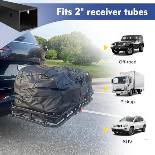 53" x 19" x 5" 500 Lbs Hitch Cargo Carrier with Net E66362