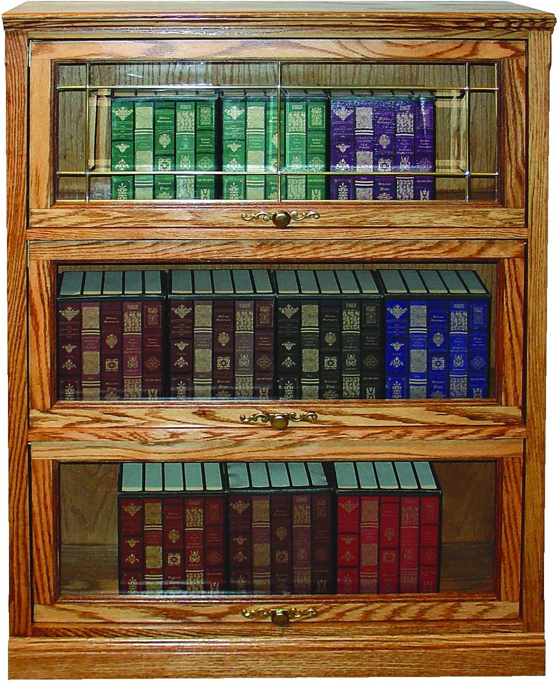 Traditional 2 Door Cherry Oak Lawyers Bookcase N9796