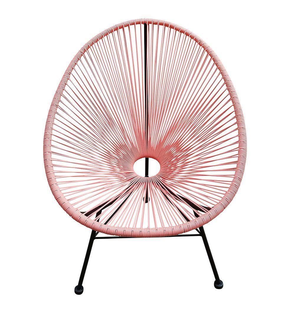 Indoor/Outdoor Chair plasticrattan-black P990