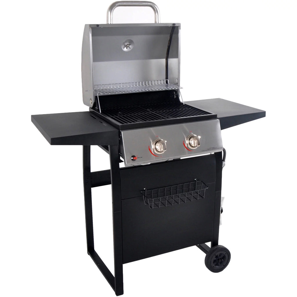 2-Burner Propane Gas Grill, Stainless and Black Z317695