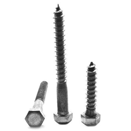 5/8 inch-5 x 2 inch Hex Lag Screw Low Carbon Steel Plain Finish Pk 200 L217