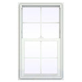 23.5 in. x 35.5 in. White Vinyl Single Hung Window with Colonial Grids F971