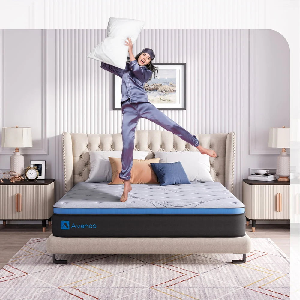 Queen Size 12-Inch Hybrid Gel Memory Foam Pillow Top Mattress V734