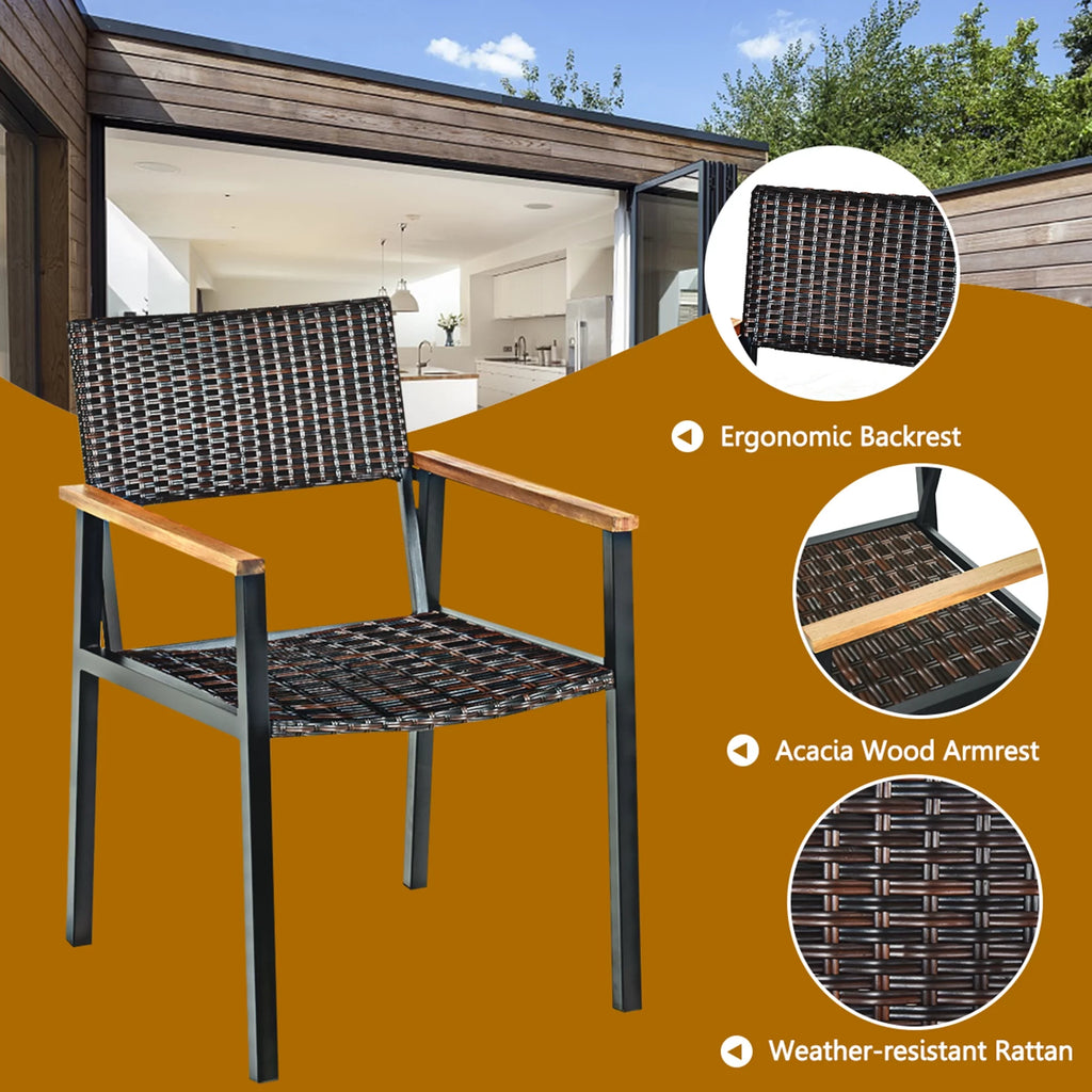 7 Pc Patio Dining Set with Umbrella Hole D25550