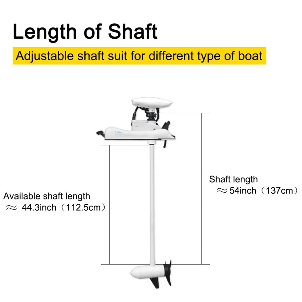 Black 24V 80lbs 54inch Bow Mount Electric Trolling Motor H998