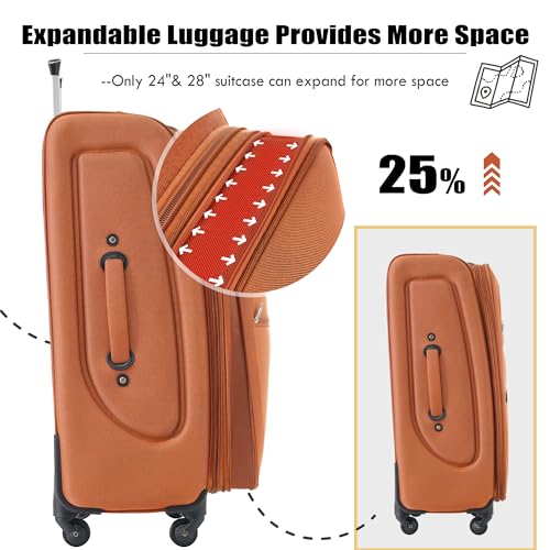 3-Piece Softside Expandable Spinner Luggage Set with TSA Lock (22/26/30 IN, Deep Blue) N198117