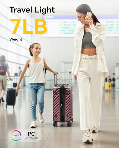 Polycarbonate Expandable Hard Shell Spinner Luggage Charcoal Metallic L306654