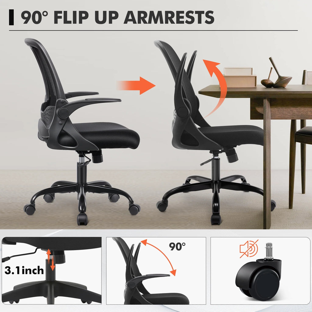 Black Ergonomic Mesh Office Chair W73088
