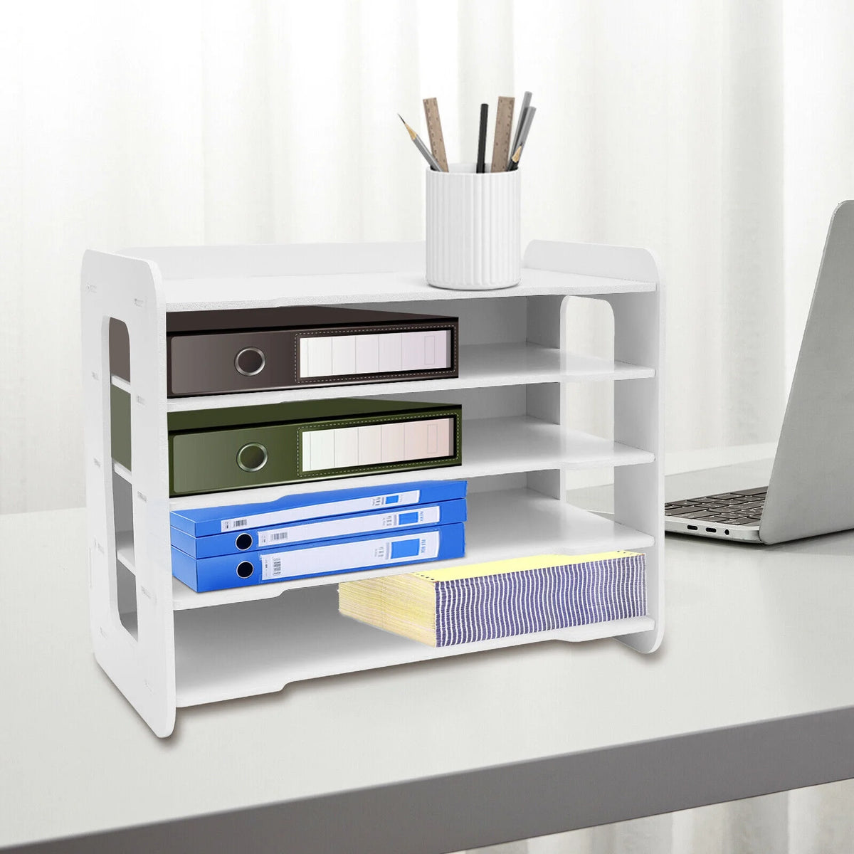 5 Tier Stackable Paper Letter Tray Organizer Q846