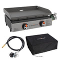 22" Tabletop Outdoor Griddle with Dual Stainless Steel H-Burners W20863