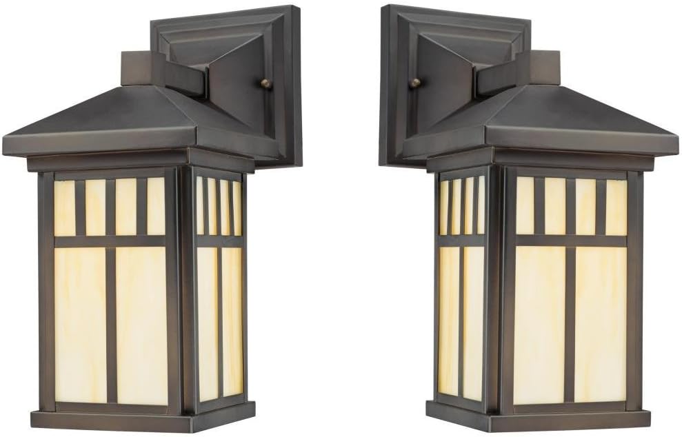 Barnwood Finish Clear Glass Outdoor Wall Fixture 2 Pack H6002